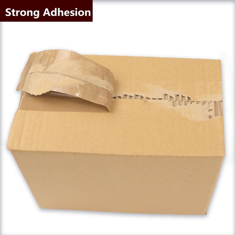 CHUANGSEED 6-Pack Brown Packing Tape with Dispenser-2.7mil x 1.88" x 55Y Heavy Duty Packing Tape for Moving Boxes-Moving Tape Strong Adhesive Packaging Tape - Image 3
